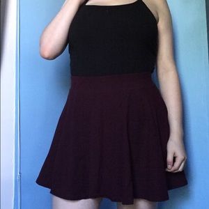 Maroon Skater Skirt